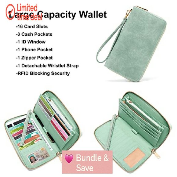 Women's PU Leather Backpack Purse Set with Wallet, 2-Piece Multi-Use Bag - Picture 5 of 7